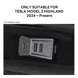 TEKSY Glovebox USB Hub For Tesla New Model Y 2026 Juniper 2025 Model 3 Highland Type-C Port Digital Display Splitter Docking