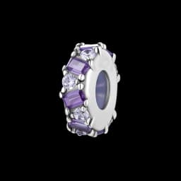 Silver Plated Purple Charms Flower Butterfly Dangle Charm Beads Fit Original Bracelet Diy Pendants