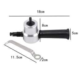 Electric Sheet Metal Cutting Double Head Nibbler Blade Saw Cutter Tool Drill Accessory Machine Punching Shears Modification