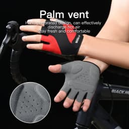Short Finger Cycling Gloves,High Elasticity Shock Absorption Protection,Breathable Wear-Resistant Sports Spring Summer Gloves