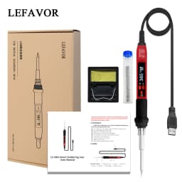 T12 Series T65 Digital Electric USB Soldering Iron Kit Set Mini Smart Adjustable Temperature Welding Tool 180-500℃ wireless