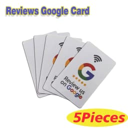 White Review Us On Google Tap Card NFC Ready To Be Activated Instantly Boost Business Reviews Google Review Tap NFC Card Tag