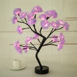 LED Rose Flower Table Lamp USB Christmas Tree Fairy Lights Night Lights Home Party Wedding Bedroom Decoration Mother's Day Gift