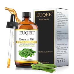EUQEE 118ML Lavender Jasmine Eucalyptus Vanilla Peppermint Essential Oils with Glass Dropper|Aromatherapy, Humidifier,DIY Soap