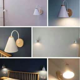 JOYINLED Modern Minimalist LED Wall Light Black White Interior Decor E26/E27 Lamps Nordic Indoor Wall Lamp for Bedroom Bedside ﻿