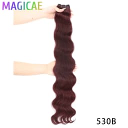 Magicae 30Inch 200g/Pc Chocolate Ombre Brown Orange Blond P27/613 Bio Body Wave Grey High Temperature Synthetic Hair Extension
