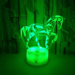 Nighdn 3D Horse Lamp LED Night Light for Kids Room Decor 7 Color Illusion Table Lamp Chid Nightlight Horse Gift for Girls Boys