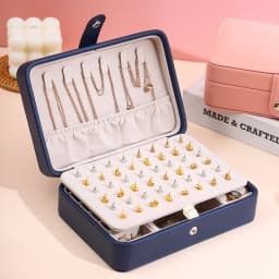 Jewelry Box PU Leather Jewellery Storage Earring Boxes Packaging Storage Display Case Organizer for Home Travel Girl Gift