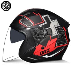 ORZ-705 Latest High Quality Motorcycle Helmet Half Covering Dual Lens Cascos para Motos Male Female Couple Capacetes de Moto