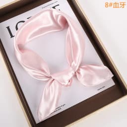 Solid-color Square Scarf single-color Imitation Silk Small Square Plain Glossy Satin Color Tween Performance Silk Scarf SJ19