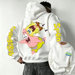 SpongeBob SquarePants and Patrick Star Cartoon Anime 2026 Spring and Autumn Men's and Women's Fashion Sports Hoodies