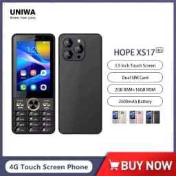 UNIWA HOPE XS17 4G Touch Screen Keypad Phone Quad Core Smart Phone Android 8.1 2GB+16GB 2500mAh 3.5 Inch Cellphone Whatsapp GPS