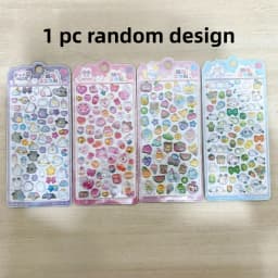 1 pc/4 pcs Kawaii Fruit Dessert Animals Sweet 3D Relief Stickers Scrapbooking Diy Journal Cute Stationery Sticker School Gift