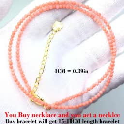 Simple Bohemian Natural Stone Cut the Shiny Beads Necklace Bracelet Set for Women Charms Fashion Female Party Gift Jewelry