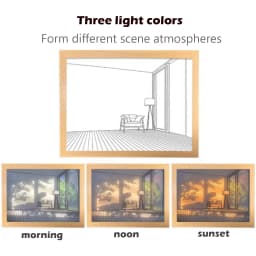 Creativity Night Light Simulation Gift Sunset Mood Photo Frame Lamp INS Anime Painting Led Lights Decoration Lighting