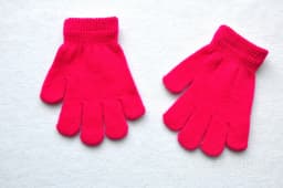 Winter 4-11 Year Old Children's Writing Cold-proof Warm Gloves Solid Color Knitted Wool Acrylic Full-finger Split-finger Gloves