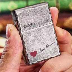 Zorro Kerosenes Windproof Lighter 3D Ancient Silver Cross Stamp Retro Grinding Wheel Design for Wholesale