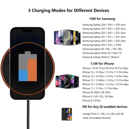 Ultra thin Wireless Charger Pad Stand Mobile Phone Fast Charging Station For iPhone 17 16 15 14 13 12 11 Samsung S24 S23 Xiaomi
