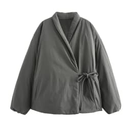 2026 Spring Summer Women's Double-Breasted Kimono Style Niche Design Lace-Up Cotton Jacket
