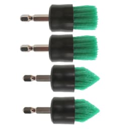 Cleaning Brush Attachment Set 4 Pcs with Tapered and Flat Brush for Cordless Drill Tile Grout Drill Brush Set Drill Attachments