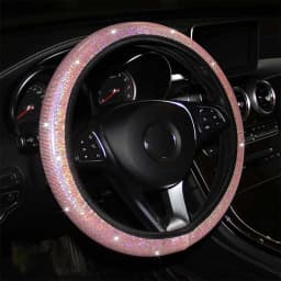 Car Steering Wheel Cover Elastic Handle Cover colorful bronzing Universal 37/38cm Diamond BlingBling steering wheel accessories