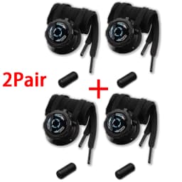 Black and White Flat Twist-Lock Shoelaces Easy-to-Install Automatic Shoelaces Outdoor Sports Shoelace Unisex 1Pair/2Pair