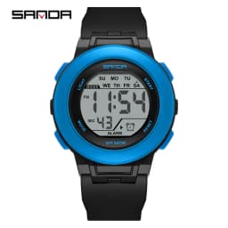 SANDA New 6383 Multifunctional Color Light Watch for High School Students' Sports, Men's and Women's Electronic Watches