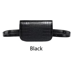 Fashionable women's waist bag, multifunctional crocodile pattern PU leather small bag, casual sports diagonal cross chest bag