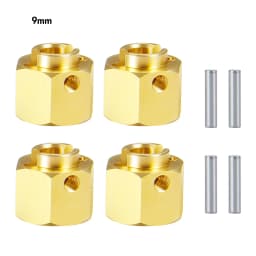 YEAHRUN 5/6/8/9/10/12mm Brass Wheel Hub Hex Extended Adapter for Axial SCX10 III AXI03007 AXI03004 Capra 1/10 RC Crawler Car