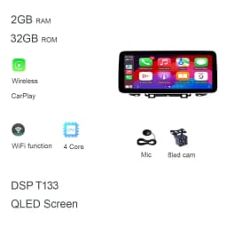 12.3" QLED 720P 360 8G+256G Carplay Android 14 Car DVD Player GPS DSP WIFI Stereo autoradio For Chevrolet Tracker Trax 2018-2024