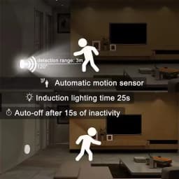 2~6 Pack Motion Sensor LED Night Light USB Rechargeable 3 Color Night Lamp Cabinet Wardrobe Lamp Staircase Wireless Closet Light