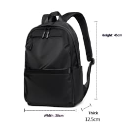 Men's casual business backpack, large capacity computer bag, waterproof fabric, suitable for daily commuting, school, travel
