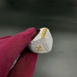 Aokaishen Custom Ring for Men Full Iced Out Cubic Zirconia Personalized Name Finger Charm Hip Hop Jewelry