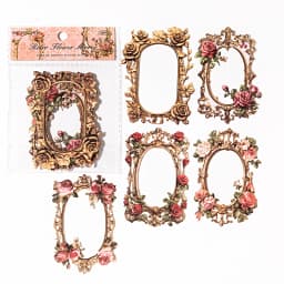 JIANQI 10pcs/pack Cutout Flowers Frame Collage Card Decor Junk Journal DIY Scrapbooking Aesthetic Stationery Craft Paper