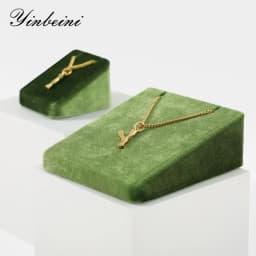 Yinbeini Velvet Pendant Necklace Display Stand Earring Stud Jewelry Display Prop Holder for Retail Showcase TB030