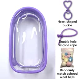 For Mini Labubu Pin For Love V4 Transparent Colorful Protector Case Doll Accessories Plush Doll Display Bag Outdoor Keychain Toy
