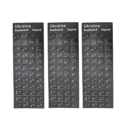 Durable Ukraine Language Ukrainian Keyboard Sticker Alphabet Black Background For PC Laptop Accessorie Computer Keyboard