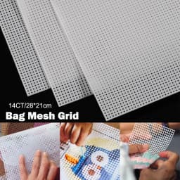 28x21CM DIY Handmade Plastic Sheet Plastic Mesh Canvas Sheets Eye Mesh for Embroidery Acrylic Yarn Crafting Crochet Projects