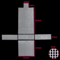 DIY Plastic Weaving Plastic Mesh Cloth White Craft Bag Fixed Grid Sheet Handmade Knitting Crochet Bags Plate Bag Accessories