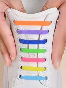 New 16Pcs Elastic Shoe Laces All Sneakers Silicone Stretch Shoelaces Unisex Fashion No Tie Shoelace Rubber Band Shoelaces