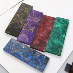 1piece Copper Mesh Resin Knife Handle Material DIY Patch Decor Scales Slabs Blank 120x40x8mm Resin Compression Template Plate