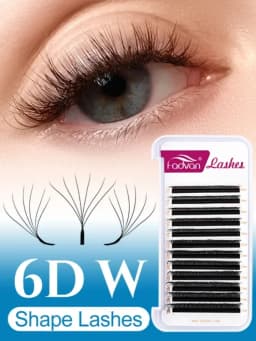 FADVAN Weave 6D W Shape D Curved Eyelash Extensions Soft Natural Professional Lashes Volume Premade Fans False Eyeashes
