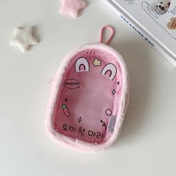 10cm Plush Doll Storage Bag Cartoon K-Pop Figure Hanging Pouch Doll Carrier Ita Bag Students Transparent PVC Backpack Pendants