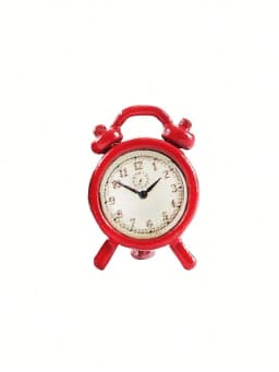 A Miniature Metal Clock for a Dollhouse: 1/12 Scale Realistic Bedroom Scene Decoration Model (Stickers Are Random)