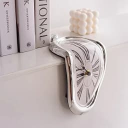 2024 New Novel Surreal Melting Distorted Wall Clocks Surrealist Salvador Dali Style Wall Watch Decoration Gift Home Garden