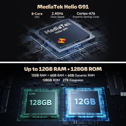 Ulefone Armor X16 4G Rugged Phone Smartphone Android 15 Up to 12GB+128GB 10360mAh Glare Flashlight 48MP Main Camera