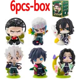 1-12pcs Anime Demon Slayer Blind Box Tanjiro Kamado Nezuko Cartoon Figure PVC Model Ornament Child Christmas Halloween Gift