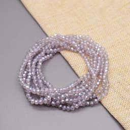 Yanqi 2 3 4mm Rondell Austria Faceted Crystal Beads Round Glass Beads Loose Spacer Beads for Jewelry Making DIY