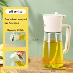 500ML 2-in-1 Dual Use Plastic Olive Oil Sprayer Dispenser Spray Pour Bottle Vinegar Mister Air Fryer BBQ Salad Kitchen Tools