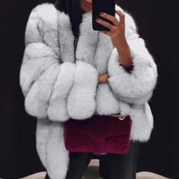 2026 Winter Plus Size Faux Fur Long Coat Women Elegant Long Sleeve Fluffy Cardigan Jacket Ladies Large Thick Warm Furry Outwear